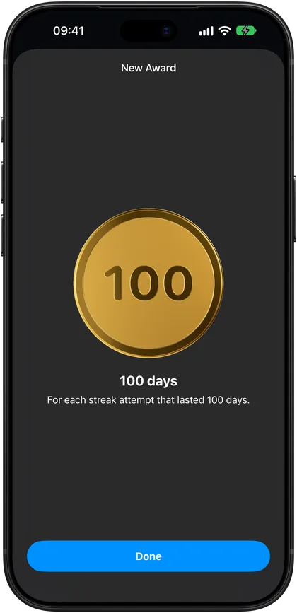 A new award: the 100 days coin