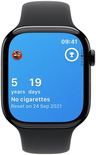 Vidlik on Apple Watch: a streak counter